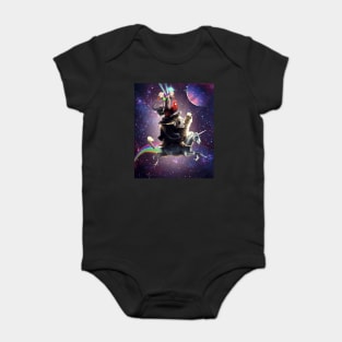 Cat Riding Chicken Turtle Panda Llama Unicorn Baby Bodysuit